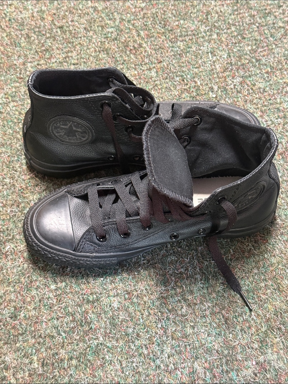 Converse Chuck Taylor All Star Leather Black Mono Shoes